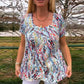 🎁Hot Sale 49% OFF💐Women's Elegant Romantic Floral Loose-Fit Short Sleeve T-Shirt