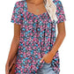 🎁Hot Sale 49% OFF💐Women's Elegant Romantic Floral Loose-Fit Short Sleeve T-Shirt