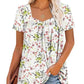 🎁Hot Sale 49% OFF💐Women's Elegant Romantic Floral Loose-Fit Short Sleeve T-Shirt