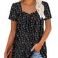 🎁Hot Sale 49% OFF💐Women's Elegant Romantic Floral Loose-Fit Short Sleeve T-Shirt