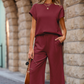 🎉This week's Special Sales - 49% OFF⌛Women's Casual Pullover Tops & Wide Leg Pants 2 PCS Set