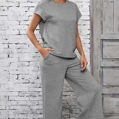 🎉This week's Special Sales - 49% OFF⌛Women's Casual Pullover Tops & Wide Leg Pants 2 PCS Set