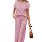 🎉This week's Special Sales - 49% OFF⌛Women's Casual Pullover Tops & Wide Leg Pants 2 PCS Set