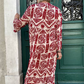 🌺Summer Hot Sale 50% OFF💐💃Women's Printed V-Neck Pleated Dress