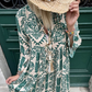 🌺Summer Hot Sale 50% OFF💐💃Women's Printed V-Neck Pleated Dress