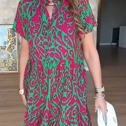 ⏳Time-limited Special Sale⏰Women's Casual Print A-Line Long Dress