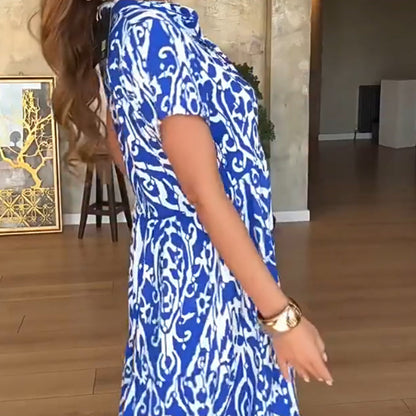 ⏳Time-limited Special Sale⏰Women's Casual Print A-Line Long Dress