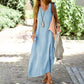 🔥Summer Hot Sale 50% OFF💐Women's Summer Plus Size Long Solid Color Dress