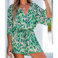 🎉This week's Special Sales - 49% OFF✨Women's Summer Casual V-Neck Printed Jumpsuit with Waist Tie and Dolman Sleeves🎀