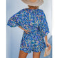 🎉This week's Special Sales - 49% OFF✨Women's Summer Casual V-Neck Printed Jumpsuit with Waist Tie and Dolman Sleeves🎀