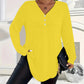 💓LAST DAY PROMOTION - 50%OFF🎀Women's Plus Size Buttoned V-Neck Long Sleeve Top