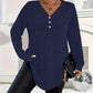 💓LAST DAY PROMOTION - 50%OFF🎀Women's Plus Size Buttoned V-Neck Long Sleeve Top