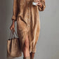 💖LAST DAY PROMOTION - 50%OFF 💖 Effortless Chic Corduroy Shirt Dress – Soft, Cozy & Versatile for All Seasons 🍂
