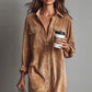 💖LAST DAY PROMOTION - 50%OFF 💖 Effortless Chic Corduroy Shirt Dress – Soft, Cozy & Versatile for All Seasons 🍂