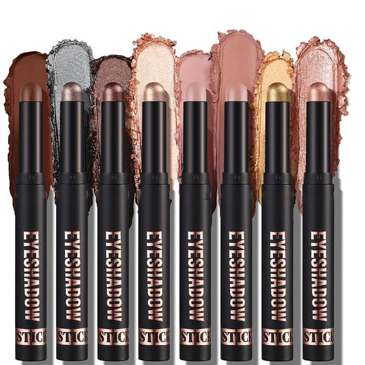 🎅ONLY TODAY -￡9.99 FOR 8 PCS!🎁8 Colors Glitter Eyeshadow Stick Waterproof & Long-Wearing & Multi-Use