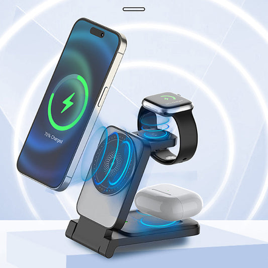 🔥This Week's Special Price £13.99🔥3-in-1 Foldable Magnetic Wireless Charger