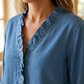 💐Best Seller-50% Off!!✨👚2026 Women's Casual Ruffle V-Neck Shirt – Soft & Breathable, Flattering High-Low Hem & Effortless Style 🌸