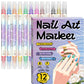 ✨Limited-time 50% discount🎨Dual‑Tip Nail Art Pens – Quick‑dry, no UV lamp. Fine & Brush Tips. 12/24 Vibrant Colors. Easy DIY At Home. No smudges, just art! 💅🖌️