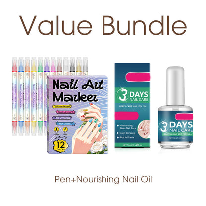 ✨Limited-time 50% discount🎨Dual‑Tip Nail Art Pens – Quick‑dry, no UV lamp. Fine & Brush Tips. 12/24 Vibrant Colors. Easy DIY At Home. No smudges, just art! 💅🖌️