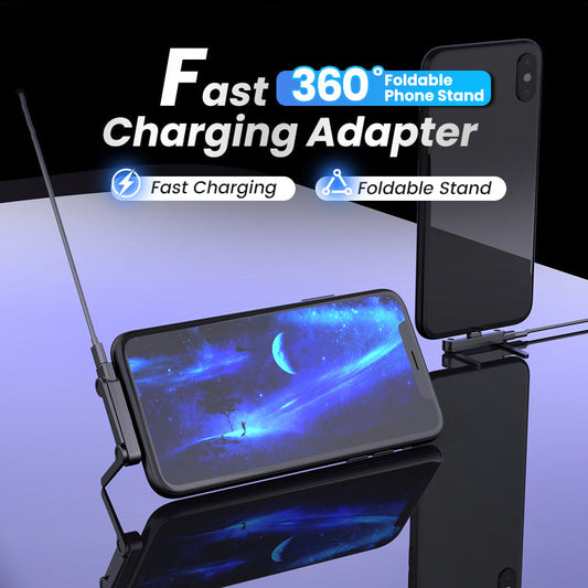 🔥2026 HOT SALE📱Fast Charging Adapter with 360° Foldable Phone Stand⚡