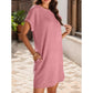 🔥HOT SALE 50% OFF!!✨Women's Relaxed Roll Sleeve Pocket Dress