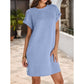 🔥HOT SALE 50% OFF!!✨Women's Relaxed Roll Sleeve Pocket Dress