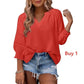 📢📢Limited-time 50% discount!!🌟👚Women's Casual V-Neck Lantern Sleeve Top