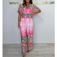 🔥Best Seller-50% OFF!!🪻Bohemian Print Wide Leg Jumpsuit