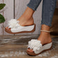 🌊Summer Hot Sale-50% Off!!👡Women's Floral Appliqué Wedge Sandals ✨Step Into Summer With Style🌸