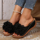 🌊Summer Hot Sale-50% Off!!👡Women's Floral Appliqué Wedge Sandals ✨Step Into Summer With Style🌸