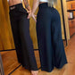 ⏰Last Day-50% Off!!👖💕Women's High-Waist Wide-Leg Trousers with Belt Accent