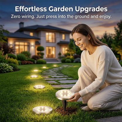 ⏰Limited-time 50% discount!!⏰💡8-LED Solar Ground Lights for Outdoor Gardens