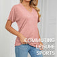 ⏳Last Day Special Price :￡10.99!!👚Women's V-Neck Loose Soft Solid Color Short Sleeve Top