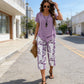 👗 LIMITED-TIME 50% OFF! 🎀 Women’s 2-Piece Set – Asymmetrical Tunic & Printed Pants, Breathable 🌺