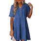 💕2026 New Arrivals 50% OFF!!💃👗Women's Ruffle Trim V-Neck Tiered Dress