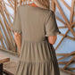 💕2026 New Arrivals 50% OFF!!💃👗Women's Ruffle Trim V-Neck Tiered Dress