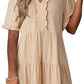 💕2026 New Arrivals 50% OFF!!💃👗Women's Ruffle Trim V-Neck Tiered Dress
