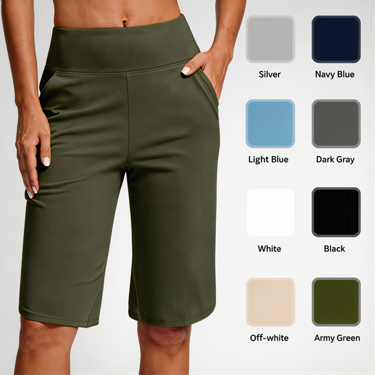 📢Limited-time 50% discount!!🔥🧘‍♀️Women's High-Waist Yoga Shorts with Pockets