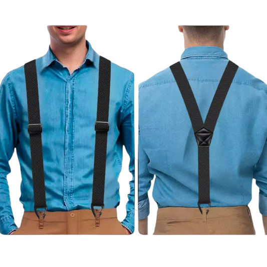 📢 Last Day 50% OFF!🔗👔 Men's Suspenders with X-Back & Clip Fasteners – Sturdy Clips, Wide Straps & Adjustable 👖