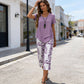📢📢49% OFF !! ⏰Casual Round Neck Layered Tunic Top and Wide Leg Pants Set