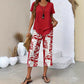 📢📢49% OFF !! ⏰Casual Round Neck Layered Tunic Top and Wide Leg Pants Set
