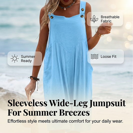 🌸Limited Time 50% Discount✨Sleeveless Wide-Leg Jumpsuit For Summer Breezes