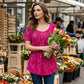 📢📢Factory Direct Sales 50% OFF!!🦋Women's Floral Print Pleated Tunic Top🌸