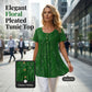 📢📢Factory Direct Sales 50% OFF!!🦋Women's Floral Print Pleated Tunic Top🌸