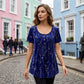 📢📢Factory Direct Sales 50% OFF!!🦋Women's Floral Print Pleated Tunic Top🌸