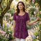 📢📢Factory Direct Sales 50% OFF!!🦋Women's Floral Print Pleated Tunic Top🌸