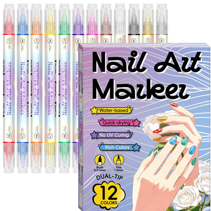 🎅💅Christmas HOT SALE💞50% OFF!!✨24 Colors Dual Ended Nail Art Pens Set