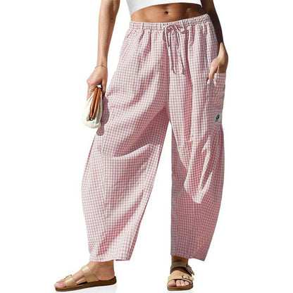 🩵Summer Loose Fit Gingham Pants for Women