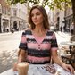 ⏳Last Day Special Price :￡10.99!!👚Faux Two-Piece Striped Top – Henley, Casual 🍃