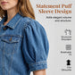 💥2026 NEW STYLE ARRIVAL 50 OFF!!👚✨Women's Puff Short Sleeve Cropped Denim Jacket